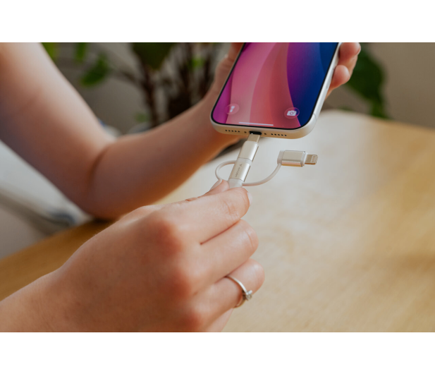 Verbatim 3-in-1 USB-A to Micro-B/USB-C/Lightning 18W 100cm - White - 1607286 - zdjęcie 3